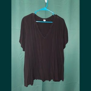 OLD NAVY xxl black v-neck blouse with details on back womens plus